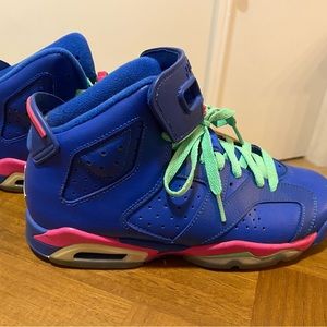 Unique blue, pink and green Jordan XI